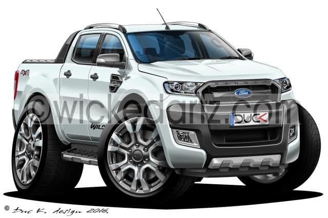 Ford Ranger (T6) Wildtrak Pick Up 2016+ White DK (Items from £9.50)