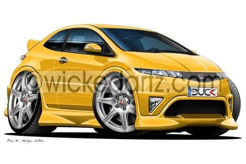 Honda Civic Type R 2007+ Yellow DK (Items from £9.50)