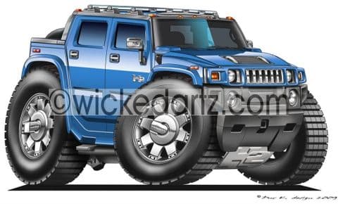 Hummer H2 Blue DK (Items from £9.50)