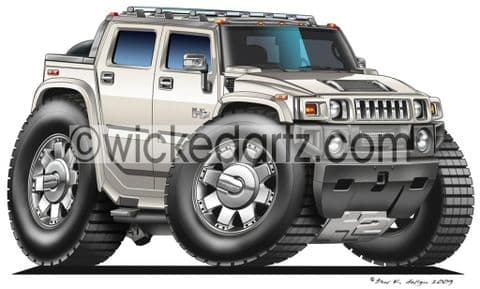 Hummer H2 Silver DK (Items from £9.50)