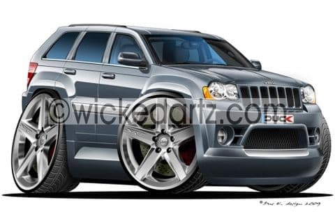 Jeep Cherokee SRT8 Silver Blue DK (Items from £9.50)