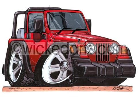 Jeep Wrangler Red (Items from £9.50)
