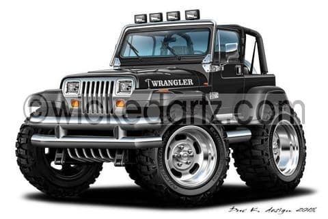 Jeep Wrangler YJ Black DK (Items from £9.50)