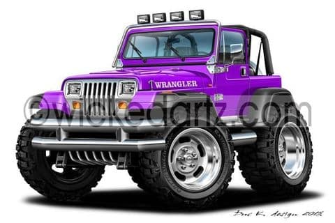 Jeep Wrangler YJ Purple DK (Items from £9.50)