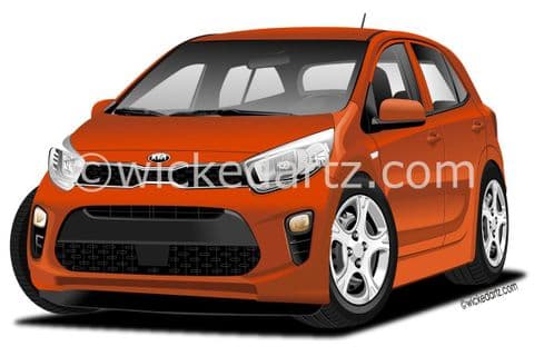 Kia Picanto City Car 2021+ Orange (Items from £9.50)