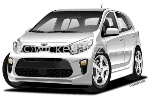 Kia Picanto City Car 2021+ White (Items from £9.50)