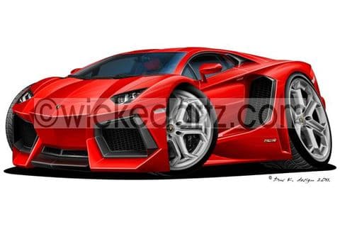 Lamborghini Aventador Red DK (Items from £9.50)