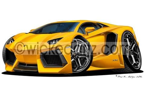Lamborghini Aventador Yellow DK (Items from £9.50)
