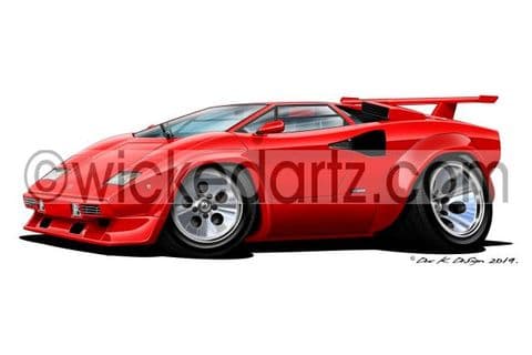 Lamborghini Countach Red DK (Items from £9.50)