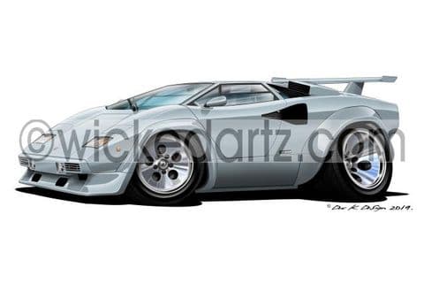 Lamborghini Countach Silver DK (Items from £9.50)