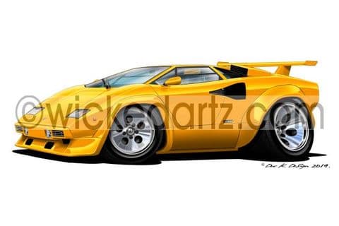 Lamborghini Countach Yellow DK (Items from £9.50)