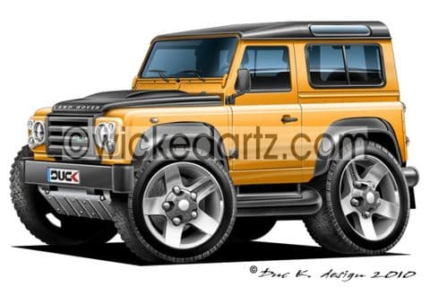 Land Rover Defender Yellow DK (Items from £9.50)