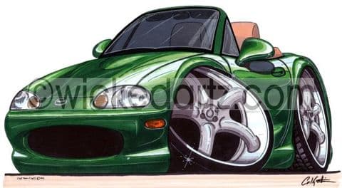 Mazda MX5 MK2 Green (Items from £9.50)