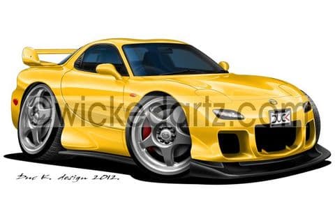Mazda RX7 Yellow DK (Items from £9.50)
