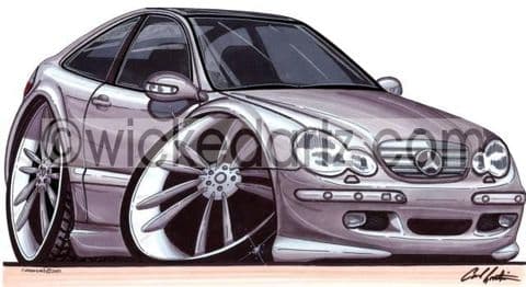 Mercedes C Class Sports Coupe Silver (Items from £9.50)