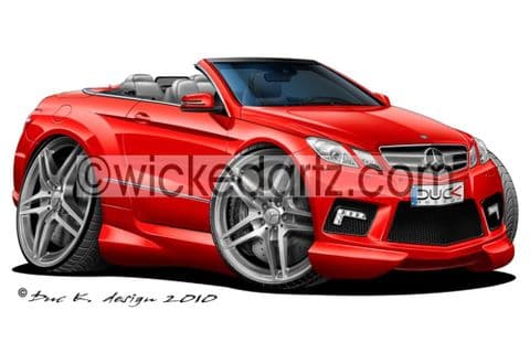 Mercedes E500 AMG Cabriolet Red DK (Items from £9.50)