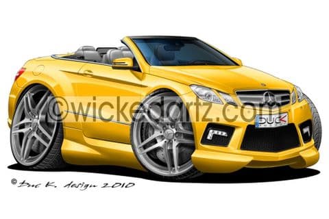 Mercedes E500 AMG Cabriolet Yellow DK (Items from £9.50)