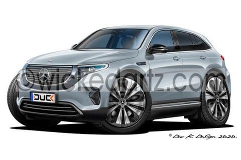 Mercedes EQC400 Electric SUV Silver DK (Items from £9.50)