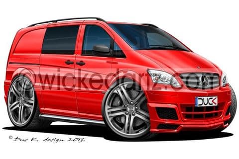 Mercedes Vito Sport Van Red DK (Items from £9.50)
