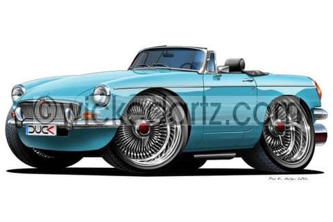 MGB Classic Roadster Blue DK (Items from £9.50)
