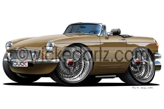 MGB Classic Roadster Brown DK (Items from £9.50)