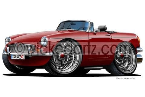 MGB Classic Roadster Burgundy DK (Items from £9.50)