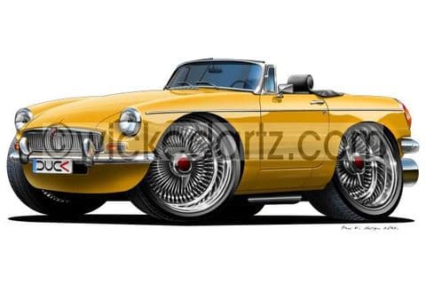 MGB Classic Roadster Yellow DK (Items from £9.50)