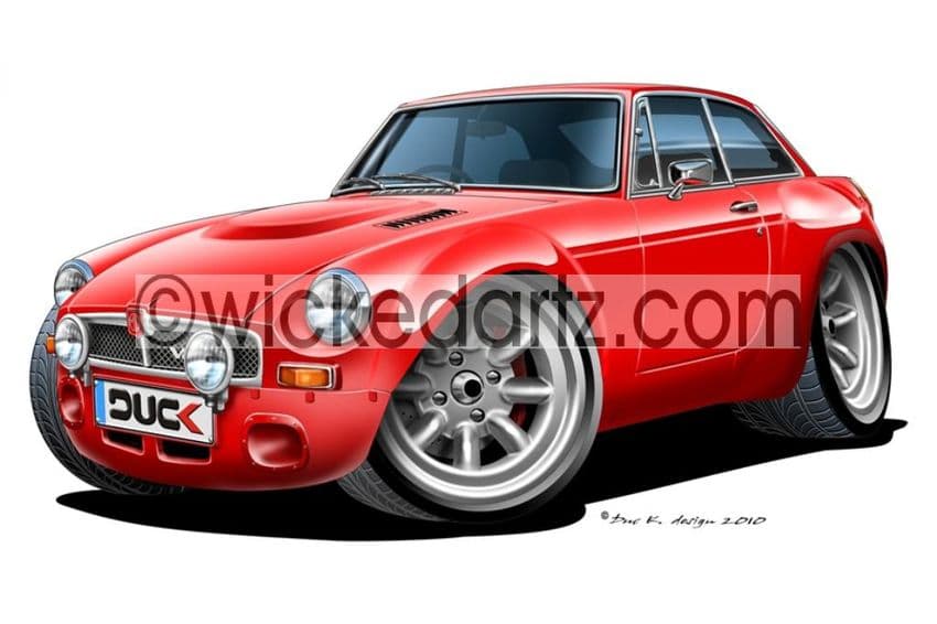 MGB GT Red DK (Items from £9.50)
