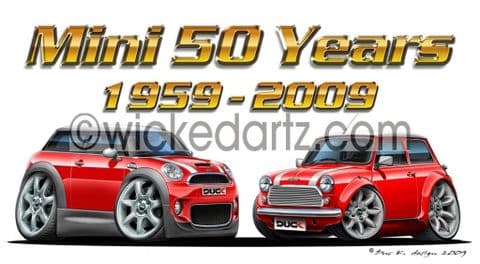 Mini 50 Years Red DK (Items from £9.50)