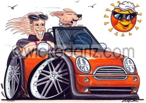 Mini BMW Cooper Convertible 'Mini Run' Orange (Items from £9.50)