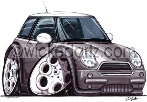 Mini BMW Dark Silver with white roof (Items from £9.50)