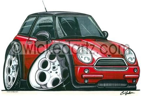Mini BMW Red with black roof (Items from £9.50)