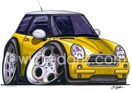 Mini BMW Yellow with white roof (Items from £9.50)
