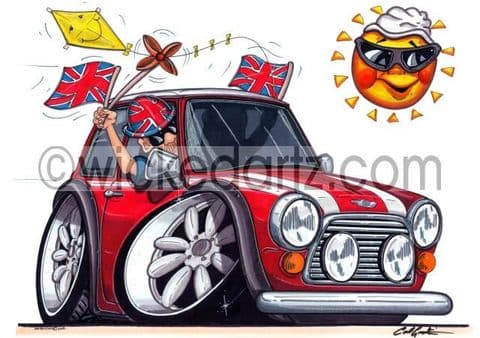 Mini Classic Cooper 'Mini Run' Red (Items from £9.50)