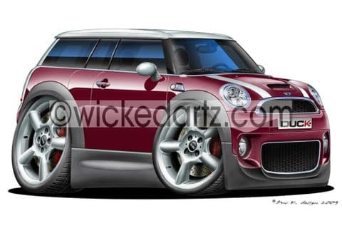 Mini Clubman Burgundy DK (Items from £9.50)