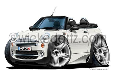 Mini Convertible White (black mirrors) DK (Items from £9.50)