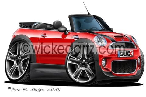 Mini Cooper S Convertible Red DK (Items from £9.50)