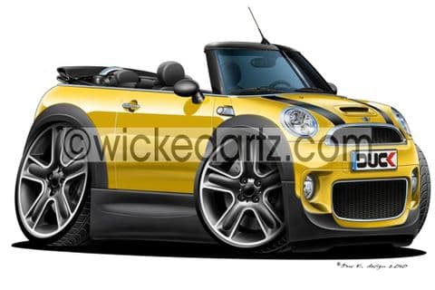 Mini Cooper S Convertible Yellow DK (Items from £9.50)