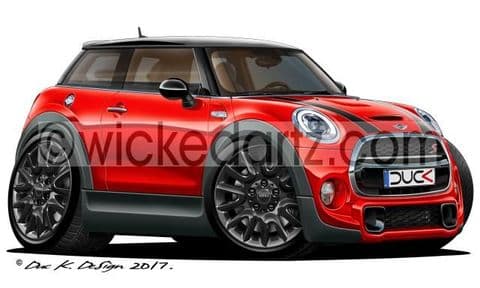Mini Cooper S MK3 2014+ Red/black roof DK (Items from £9.50)
