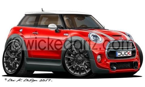 Mini Cooper S MK3 2014+ Red/white roof DK (Items from £9.50)