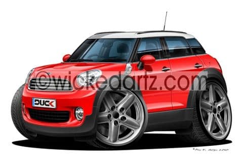 Mini Countryman Red/White roof DK (Items from £9.50)