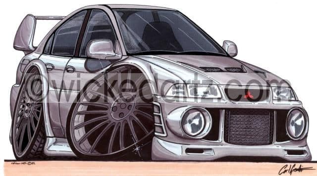 Mitsubishi EVO 6 Silver  (Items from £9.50)
