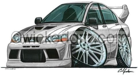 Mitsubishi EVO 7 Silver (Items from £9.50)