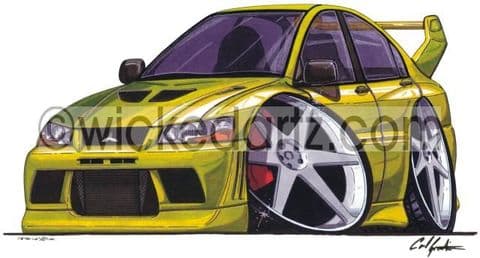 Mitsubishi EVO 7 Yellow (Items from £9.50)