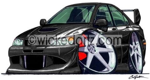 Mitsubishi EVO 8 Black (Items from £9.50)