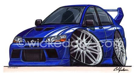 Mitsubishi EVO7 Blue (Items from £9.50)
