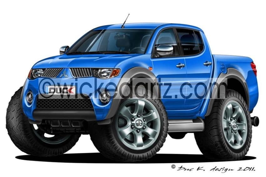 Mitsubishi L-200 Pick Up Blue DK (Items from £9.50)