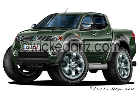Mitsubishi L-200 Pick Up Green DK (Items from £9.50)