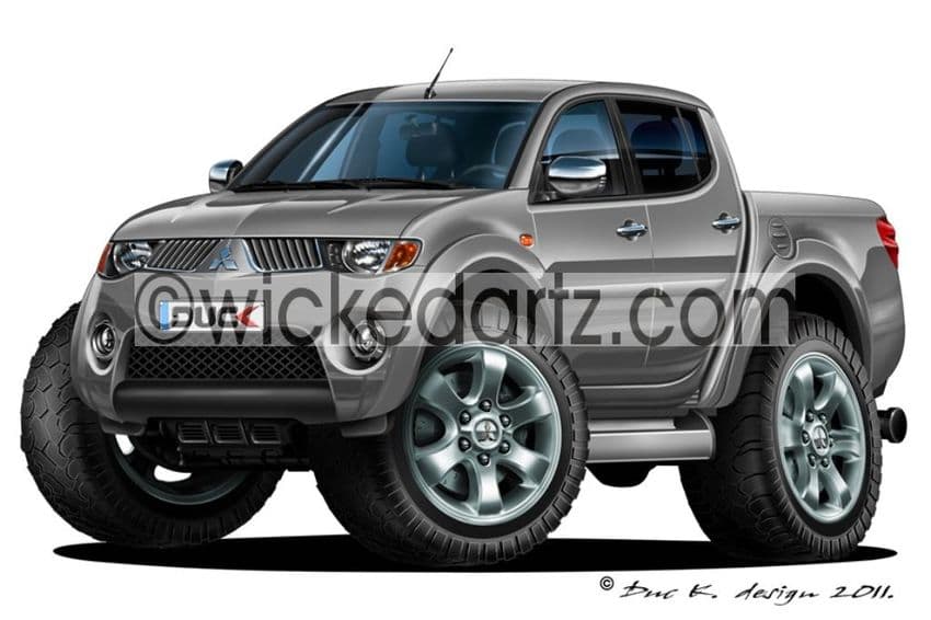 Mitsubishi L-200 Pick Up Grey DK (Items from £9.50)