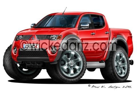 Mitsubishi L-200 Pick Up Red DK (Items from £9.50)